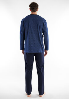 G&ouml;tzburg Heren Pyjama Blauw 452326-4009-625 | 32203