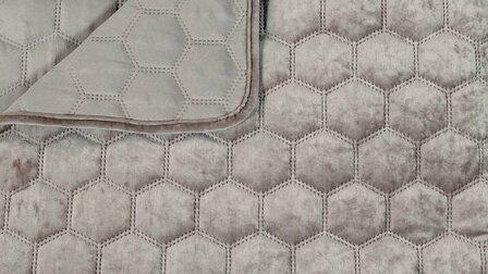 Unique Living Sprei Peggy Light Grey | 30936-32487