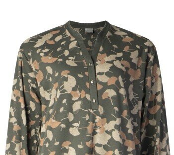 Lunatex Dames Double Jersey Nachthemd Donkergroen Gebloemd 22-4188 | 32130