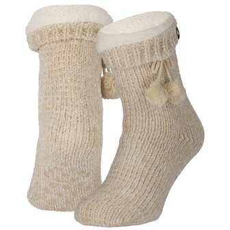 Apollo Dames Huissokken Cream 123648025 | 32482