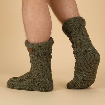 Apollo Heren Huissokken Groen 121748007 | 32479