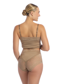 Ten Cate Women Secrets High Waist Brief Lace Back Dusty Sand 31758-5304 | 32528