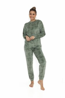 Cocodream Dames Fleece Pyjama Groen 691973 | 32138