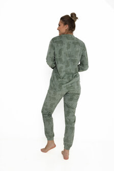 Cocodream Dames Fleece Pyjama Groen 691973 | 32138