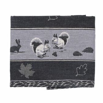 Bunzlau Castle Theedoek Forest Animals Black 6427 | 32564