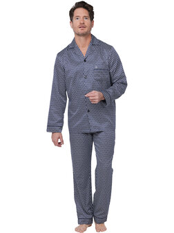 Robson Heren Doorknoop Pyjama Dark Blue 122252-801-1 | 32267