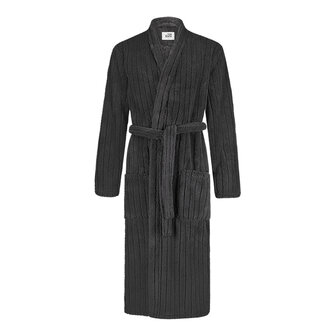 Ten Cate Heren Badjas Stripe Antraciet 60574-6183 | 32569