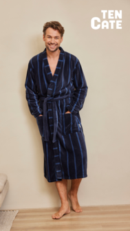 Ten Cate Heren Badjas Navy Stripe 60576-6186 | 32570