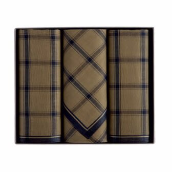 Heren Zakdoeken Toni 3-Pack Olijfgroen 31993