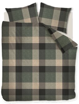 Beddinghouse Flanel Dekbedovertrek Dario Green 32379