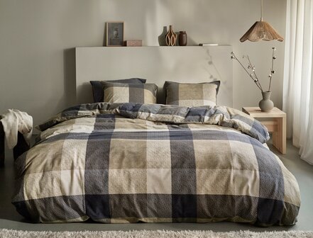 Beddinghouse Flanel Dekbedovertrek Dario Taupe 32378