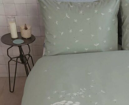 Ariadne At Home Flanel Dekbedovertrek Flowers Green 32627