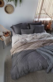 Beddinghouse Dekbedovertrek Naomi Antracite 32603
