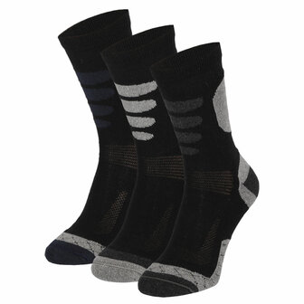 Apollo Heren Wandel Sokken 3-Pack Zwart 122434000 | 32705