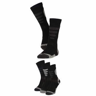 Apollo Heren Wandel Sokken 3-Pack Zwart 122434000 | 32705