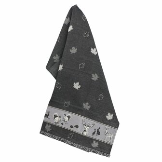 Bunzlau Castle Theedoek Forest Animals Black 6427 | 32564