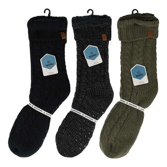 Apollo Heren Huissokken Donkerblauw  Gemeleerd 121748007 | 32481