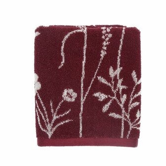 Bunzlau Castle Keukendoek Wild Flowers Burgundy 6422 | 32440