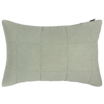 Linolux Kussenhoes Stonewashed Blocks Mineral Green SPREIKHS STONMN | 32225