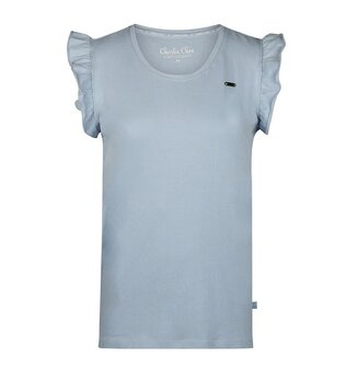 Charlie Choe Dames T-Shirt Mid Blue P55102-38 | 31548