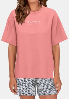 Tom Tailor Dames Shirt Zalmroze 64173-6095-420 | 31394