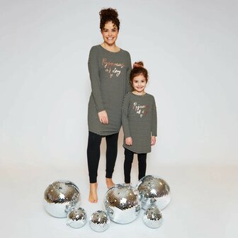 Charlie Choe Meisjes Big Shirt Set Black Q53007-41 | 30606