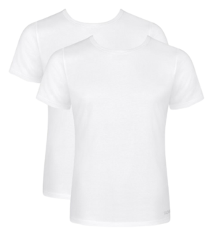 Sloggi Men Go ABC 2.0 Shirt O-Neck 2-Pack White 10217962-003 | 30037