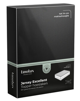 Linolux Jersey Excellent Topper Hoeslaken Black BLLNX33THL | 28923