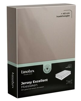 Linolux Jersey Excellent Hoeslaken Taupe BLLNX33 | 28920