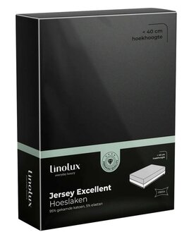 Linolux Jersey Excellent Hoeslaken Black BLLNX33 | 28921