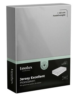 Linolux Jersey Excellent Hoeslaken Light Grey BLLIV33 | 25158