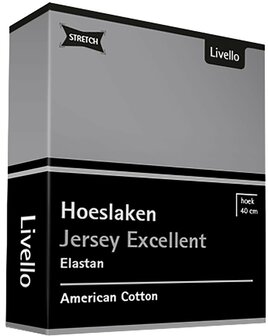 Linolux Jersey Excellent Hoeslaken Light Grey BLLIV33 | 25158