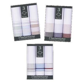 Heren Zakdoeken Dieter  3-Pack Multi 15116