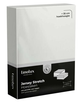 Linolux Jersey Stretch Hoeslaken Offwhite BLLNX15-120OFW | 9980