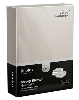 Linolux Jersey Stretch Hoeslaken Stone BLLNX15-965STO | 14473
