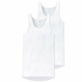 Schiesser Men Original Classics Feinripp Singlet 0/0 2-Pack Wit 005121 | 10416