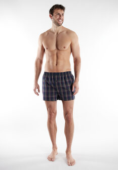 Tom Tailor Heren Woven Boxer 2-Pack Blauw Ruit 742597-634 | 32837