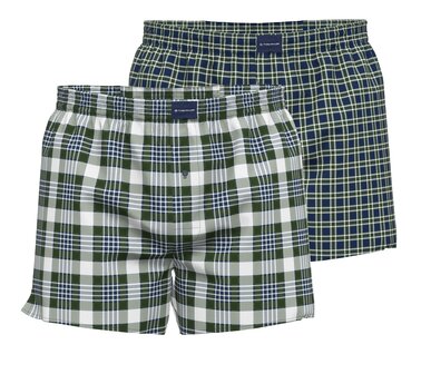 Tom Tailor Heren Woven Boxer 2-Pack Groen Ruit 75090-5100-334 | 32836