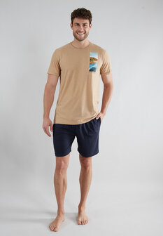 Tom Tailor Heren Shortama Zand 71436-4012-521 | 32787