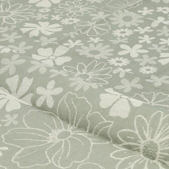 Bunzlau Castle Theedoek Flowerbed Dark Green 6378-G | 32894