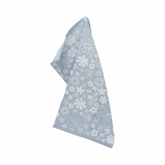 Bunzlau Castle Theedoek Flowerbed Grey Blue 6382-G | 32895