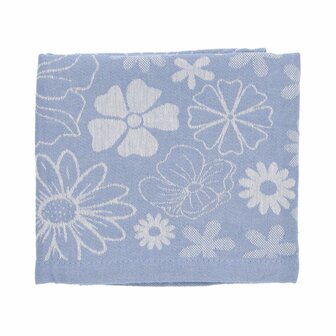 Bunzlau Castle Theedoek Flowerbed Grey Blue 6382-G | 32895