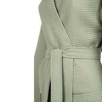 Linolux Badjas Waffle Pique Dark Green BJ099 | 33028