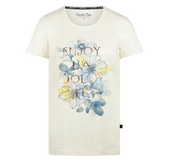 Charlie Choe Dames T-shirt White N59100-38 | 33345