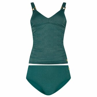 Ten Cate Beach Tankini V-Neck Padded Bottle Green 60664-60665_1582 | 33364