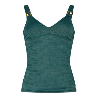 Ten Cate Beach Tankini V-Neck Padded Bottle Green 60664-60665_1582 | 33364