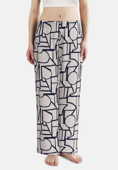 Tom Tailor Dames Pyjama Broek All-Over Print Cream 64205-6085-515 | 33561