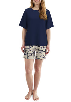 Tom Tailor Dames Shortama Dark Blue 60424-6085-515 | 33559