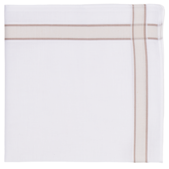 Tiseco Heren Zakdoeken 6P Taupe 7020 | 33457