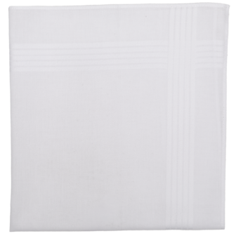 Tiseco Heren Zakdoeken 6P White 7010 | 33453